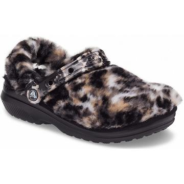 Crocs Classic Fur Sure Men's Clogs Brown / Black | Australia 0773LISH